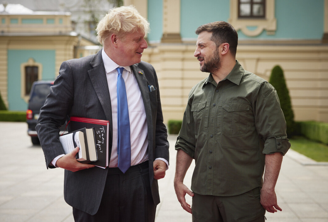 UVENTET: Statsminister Boris Johnson dukket uventet opp i Kyiv fredag, der han møtte Ukrainas president Volodymyr Zelenskyj. UVENTET: Statsminister Boris Johnson dukket uventet opp i Kyiv fredag, der han møtte Ukrainas president Volodymyr Zelenskyj.
