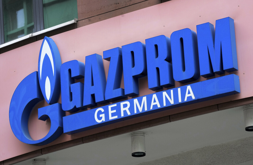 AVVIST: Gazproms tyske kontor ligger i Berlin. Det russiske selskapet reduserte denne uken gassforsyningen til Tyskland, begrunnet med behov for vedlikehold. Tyske myndigheter avviser forklaringen. Bildet er tatt den 6. april 2022.