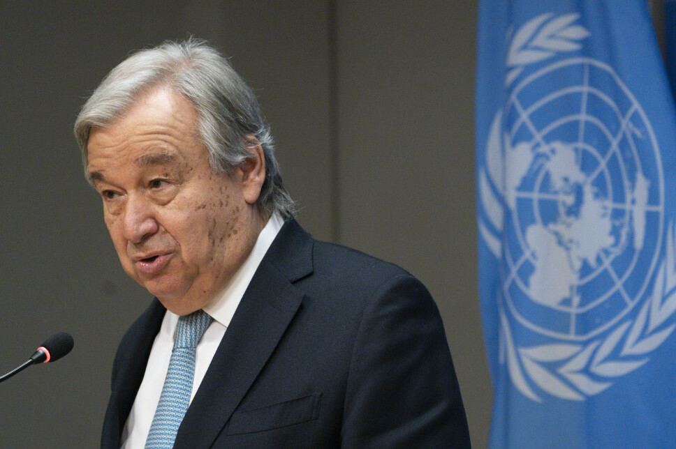 MALI: FN-sjef António Guterres. Nylig ble en FN-soldat drept av en mine, nord i Mali.