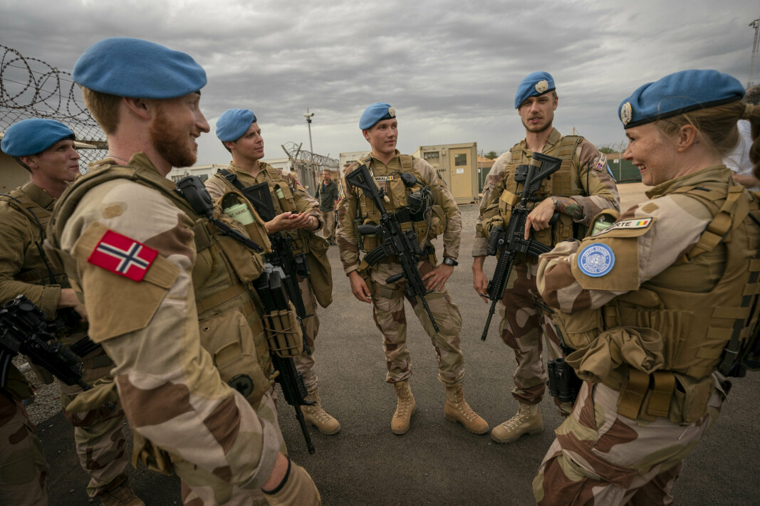 CAMP BIFROST: FN-styrken i Mali skal forsterkes med norske 35 soldater, der de skal bidra med vakt og sikring av Camp Bifrost. Bildet er fra 2019.