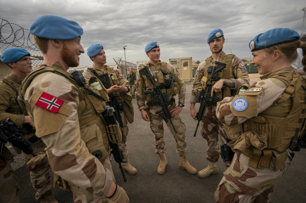 CAMP BIFROST: FN-styrken i Mali skal forsterkes med norske 35 soldater, der de skal bidra med vakt og sikring av Camp Bifrost. Bildet er fra 2019. CAMP BIFROST: FN-styrken i Mali skal forsterkes med norske 35 soldater, der de skal bidra med vakt og sikring av Camp Bifrost. Bildet er fra 2019.