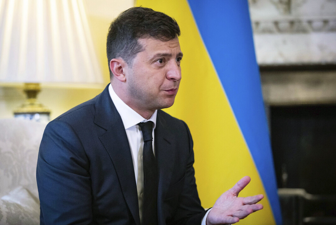Ukrainas president, Volodymyr Zelenskyj, har besluttet å hente hjem flere av ambassadørene til Ukraina, blant annet Norge sin. Dette bildet er tatt 8. oktober 2020. Ukrainas president, Volodymyr Zelenskyj, har besluttet å hente hjem flere av ambassadørene til Ukraina, blant annet Norge sin. Dette bildet er tatt 8. oktober 2020.