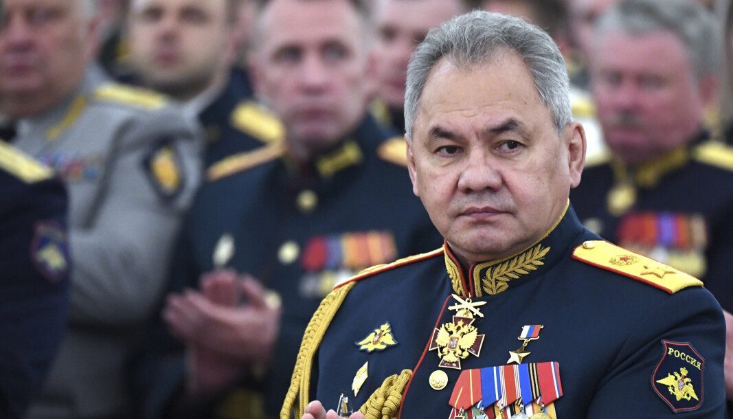 PÅ BESØK: Russlands forsvarsminister Sergej Sjojgu har besøkt landets styrker i Ukraina, ifølge Kreml.