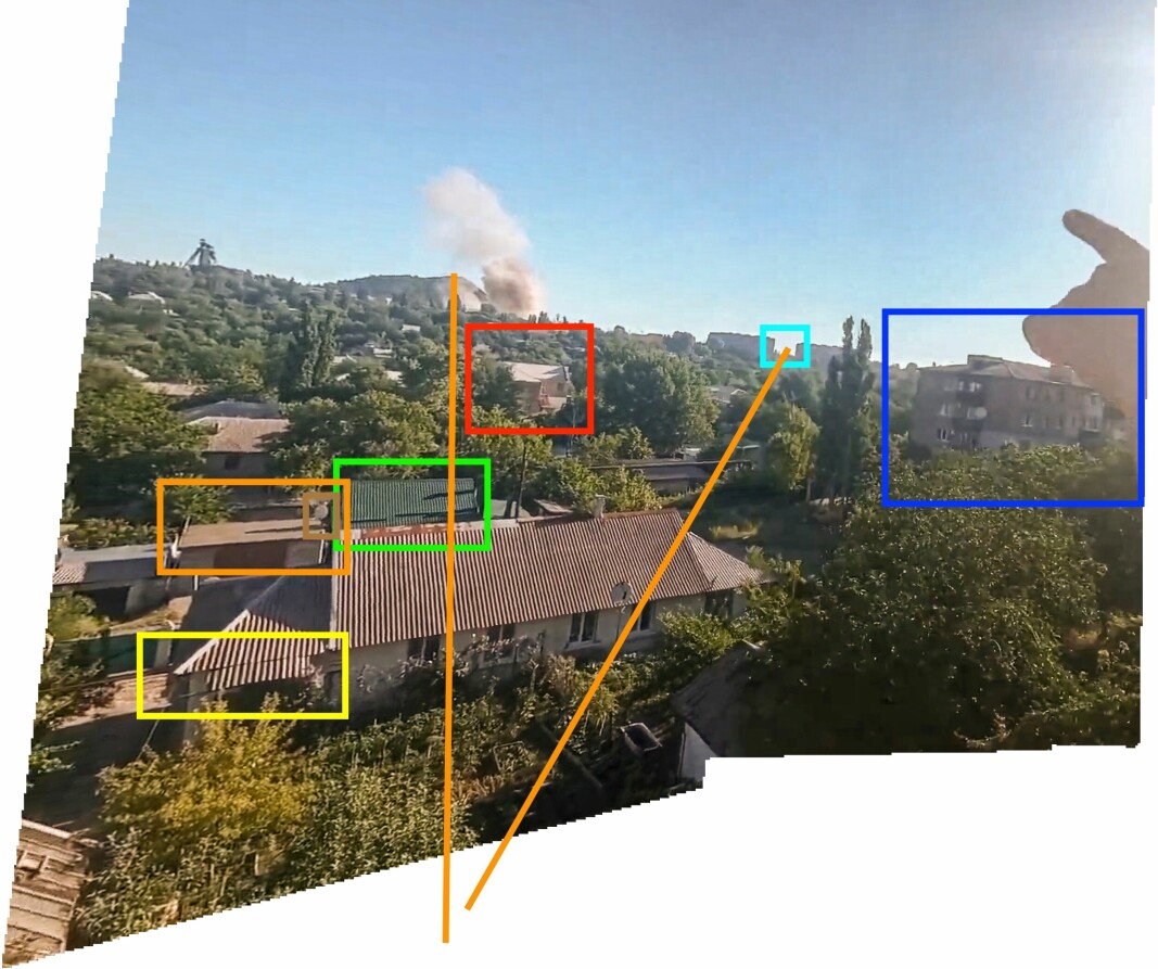 BRANNEN I PEREVALSK: Dette bildet er sammenstilt av en Telegram-video som viser brann i Perevalsk. Videoen er satt sammen av en rekke stillbilder fra videoen for å gi et bedre bilde av omgivelsene. BRANNEN I PEREVALSK: Dette bildet er sammenstilt av en Telegram-video som viser brann i Perevalsk. Videoen er satt sammen av en rekke stillbilder fra videoen for å gi et bedre bilde av omgivelsene.