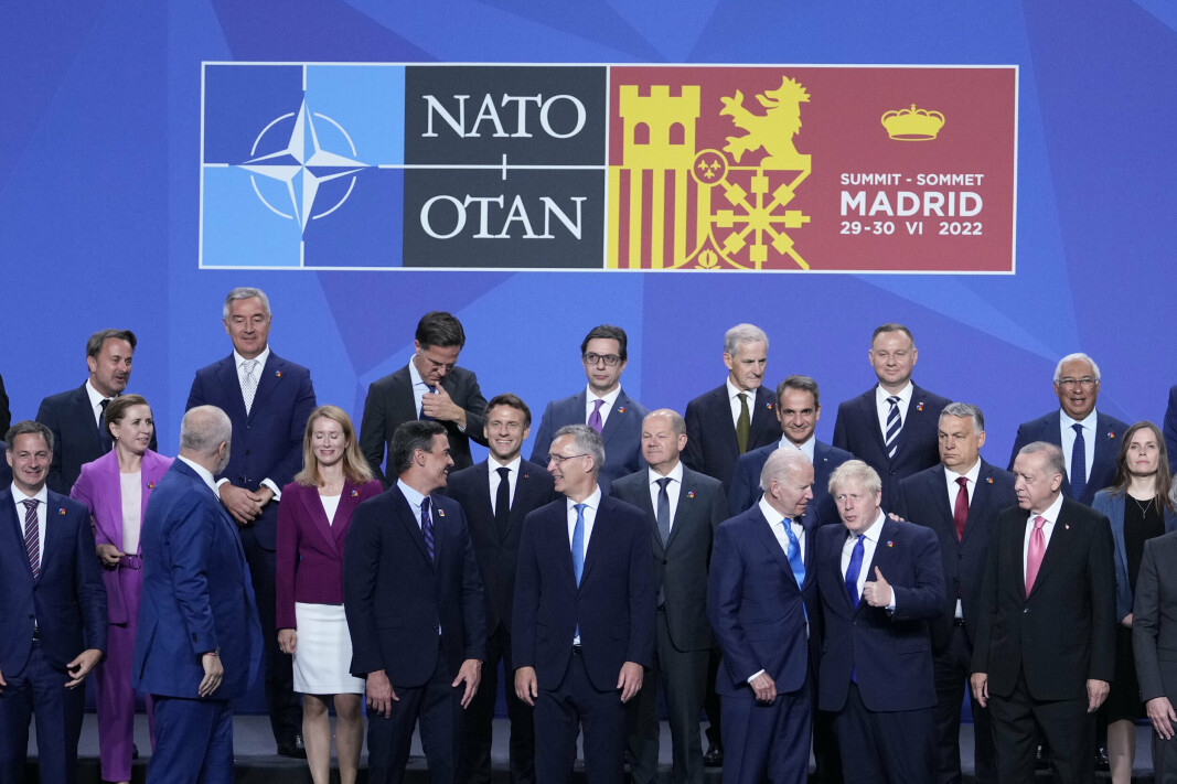 ÅPEN DØR: Natos ledere var onsdag samlet til toppmøte i Madrid. Da ble beslutningen tatt om å åpne døra for Sverige og Finland.