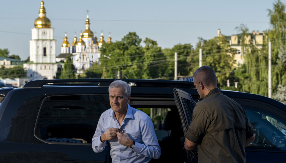 SIKKERHETSPOLITIKK: Statsminister Jonas Gahr Støres besøk til Kyiv og Ukraina i starten av juli var tema under mandagens telefonmøte med Boris Johnson.