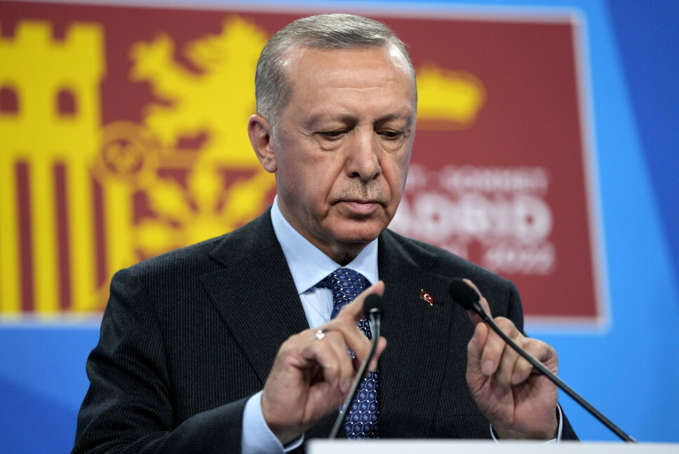 NATO-SØKNADER: Tyrkias president Recep Tayyip Erdogan gjentok trusselen om å «fryse» Sverige og Finlands Nato-søknader.