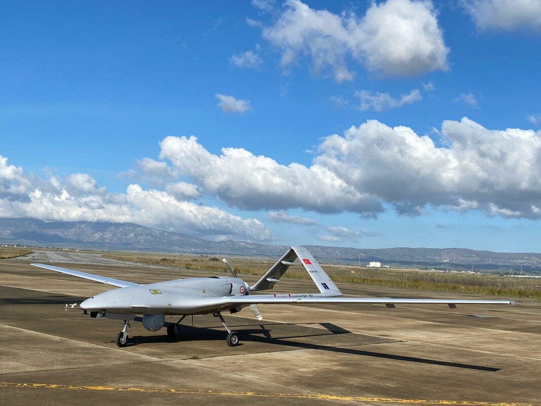 BAYRAKTAR: En Bayraktar TB2 drone, laget av det tyrkiske selskapet Baykar Technology. BAYRAKTAR: En Bayraktar TB2 drone, laget av det tyrkiske selskapet Baykar Technology.