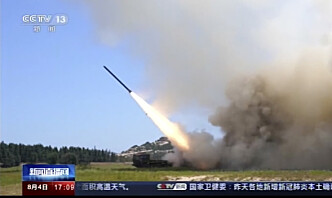 Kinesiske medier: Raketter skutt over Taiwan
