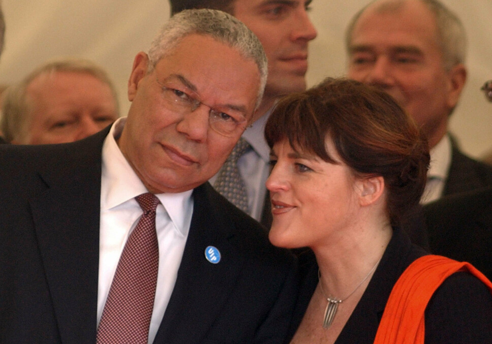 SAMARBEID: USAs utenriksminister Colin Powell og utviklingsminister Hilde Frafjord Johnson jobbet tett sammen, og lykkes i å bidra til en fredsavtale mellom partene i borgerkrigen i Sudan. Bildet ble tatt 9. januar i 2005.
