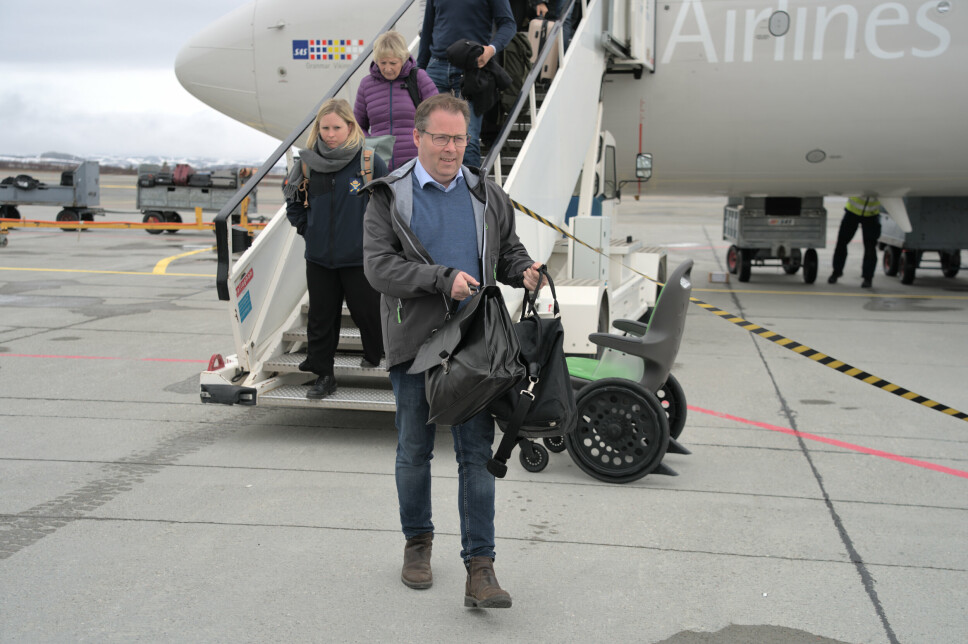 KOLLEGAER: Forsvarsminister Bjørn Arild Gram da han tok med de nordiske forsvarsministerne til Pasvik ved Kirkenes i mai.
