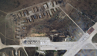 Satellittbilder viser ødelagte fly på russisk Krim-base
