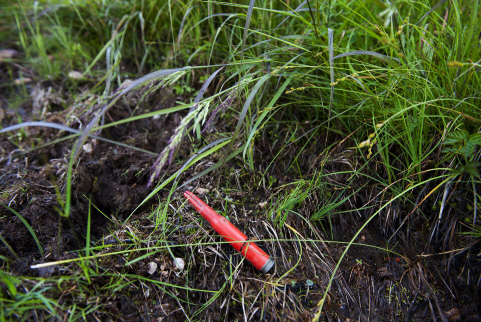 ØVELSE: Øvelsen der ulykken inntraff skulle gjennomføres med såkalt rødplast eller rødfis, ammunisjon uten prosjektil. Dette bildet er fra en tidligere reportasje.