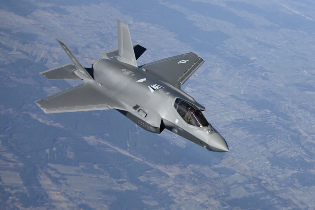 OMSTRIDT: F-35 Lightning tilhørende det amerikanske luftforsvaret over Polen 24. februar 2022 og tatt i en annen sammenheng. OMSTRIDT: F-35 Lightning tilhørende det amerikanske luftforsvaret over Polen 24. februar 2022 og tatt i en annen sammenheng.