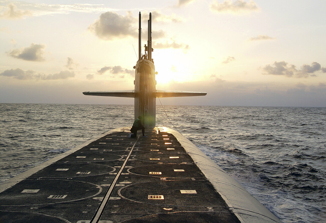 UBÅT: Et bilde tatt i 2008 av en amerikansk undervannsbåt som er bygget for å kunne skyte ut langtrekkende atomvåpen.
