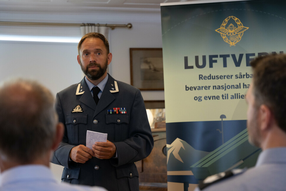ETTERLYSER: Oberstløytnant og sjef for Luftvernbataljonen på Evenes, Stian Negaard Nilsen, etterlyser mer materiale til luftvern.