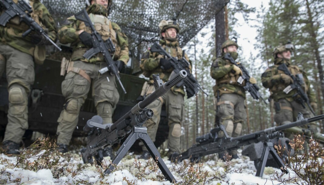 BEREDSKAP: Norske soldater fra Hæren på øvingsfeltet ved Rena militærleir