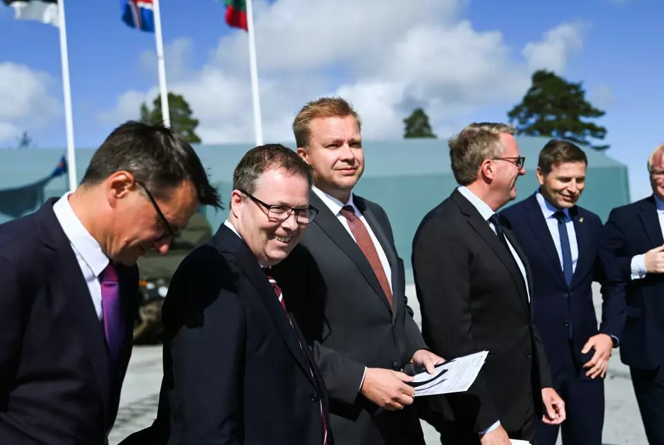 NORDEN: Forsvarsminister Bjørn Arild Gram (Sp) på Gotland der nordiske og baltiske ministerne møttes i september.
