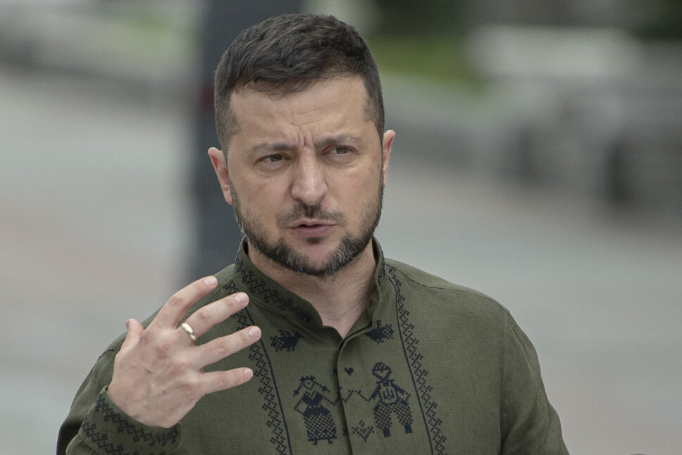 TILBAKE: Ukrainas president Volodymyr Zelenskyj, sier ukrainske styrker har tatt tilbake områder ved Kharkiv.