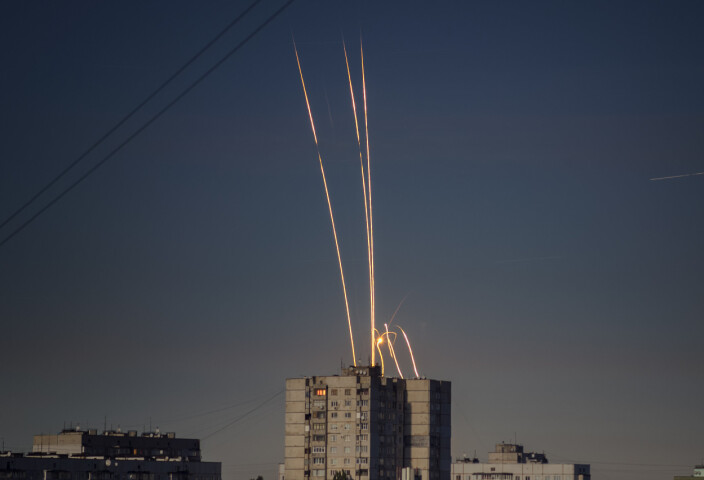 RAKETTANGREP: Russiske raketter avfyrt mot Ukraina fra den russiske Belograd-regionen 9. september 2022. RAKETTANGREP: Russiske raketter avfyrt mot Ukraina fra den russiske Belograd-regionen 9. september 2022.