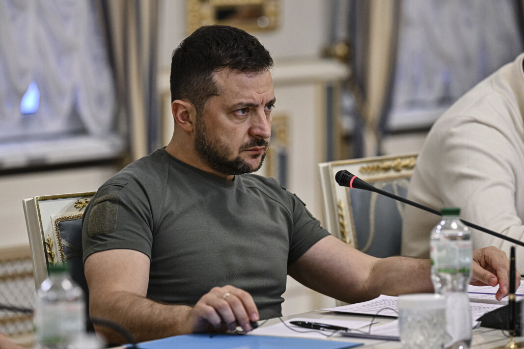 MØTE: Ukrainas president Volodymyr Zelenskyj under et møte med USAs utenriksminister Antony Blinken i Kyiv torsdag. MØTE: Ukrainas president Volodymyr Zelenskyj under et møte med USAs utenriksminister Antony Blinken i Kyiv torsdag.