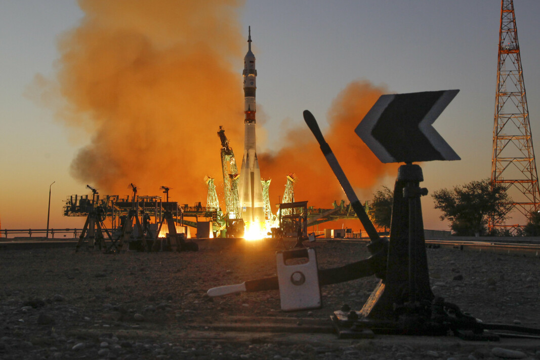 NESTE STOPP ROMSTASJOEN: Nytt mannskap fraktes til Den internasjonale romstasjonen (ISS) fra Baijkonur Kosmodrom, Kasakhstan, 21. september.