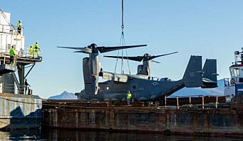 Osprey flyttet fra Senja - Luftforsvaret ledet bergingen