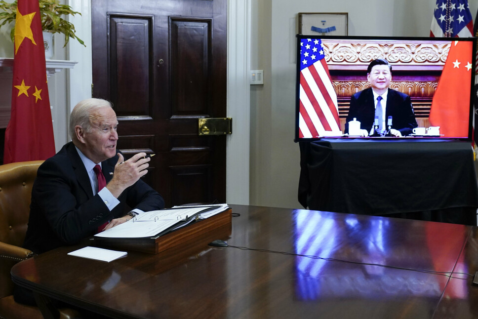 ASIA: Joe Biden i samtale med Kinas president Xi Jinping. USA kan bli mindre opptatt av Europeisk sikkerhet når geopolitisk fokus rettes mot Asia. skriver Asle Toje.