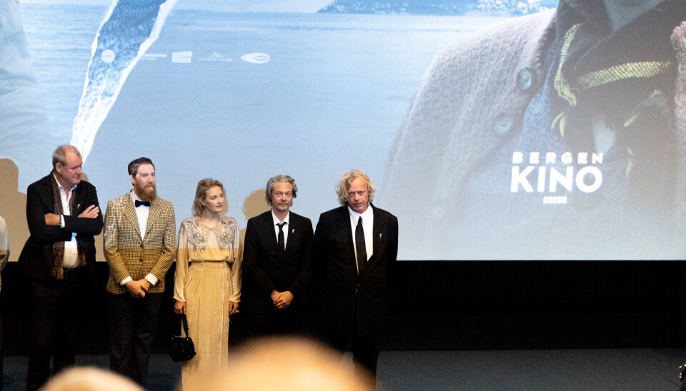 PREMIERE: Regissør Gunnar Vikene (t.h.) snakket om at han hadde tenkt på å lage filmen lenge, og at historien om krigsseilerne har gjort sterkt inntrykk på ham.