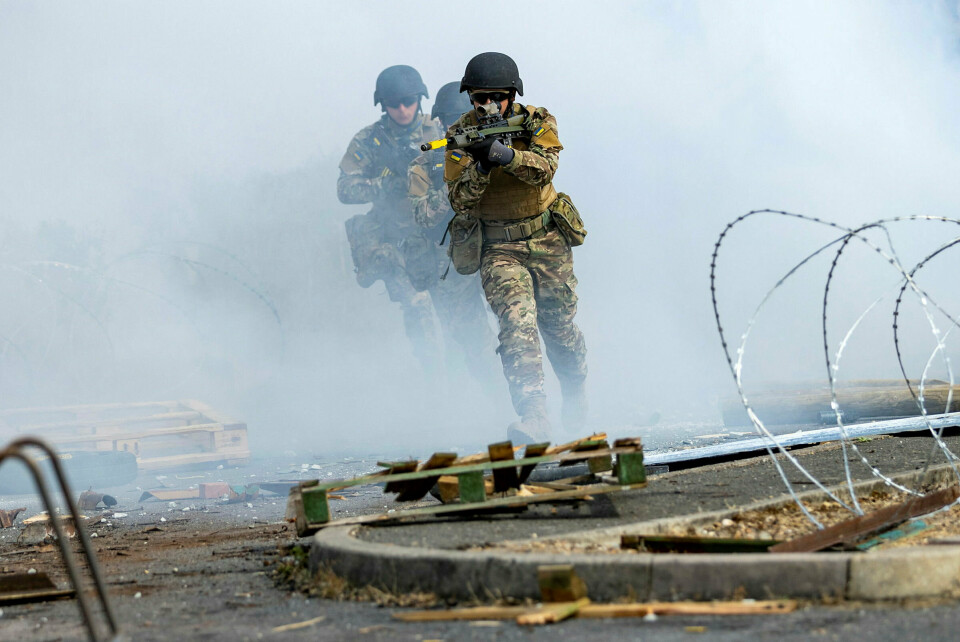 FEM UKER: De ukrainske soldatene skal gjennom et fem uker langt treningsopplegg.