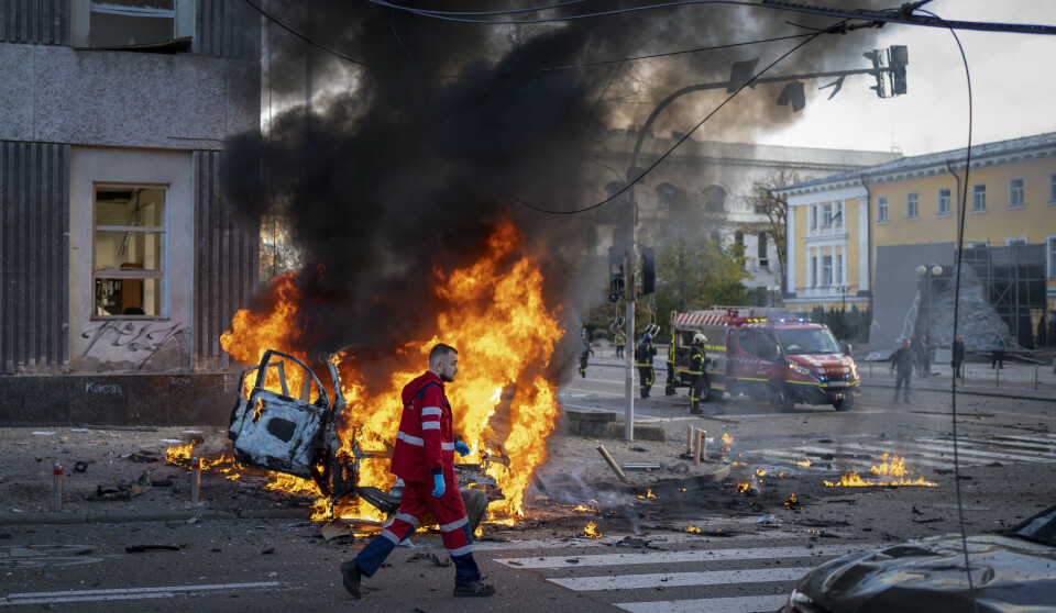 ØDELEGGELSE: Kyiv har den siste tiden blitt utsatt for en rekke luftangrep.