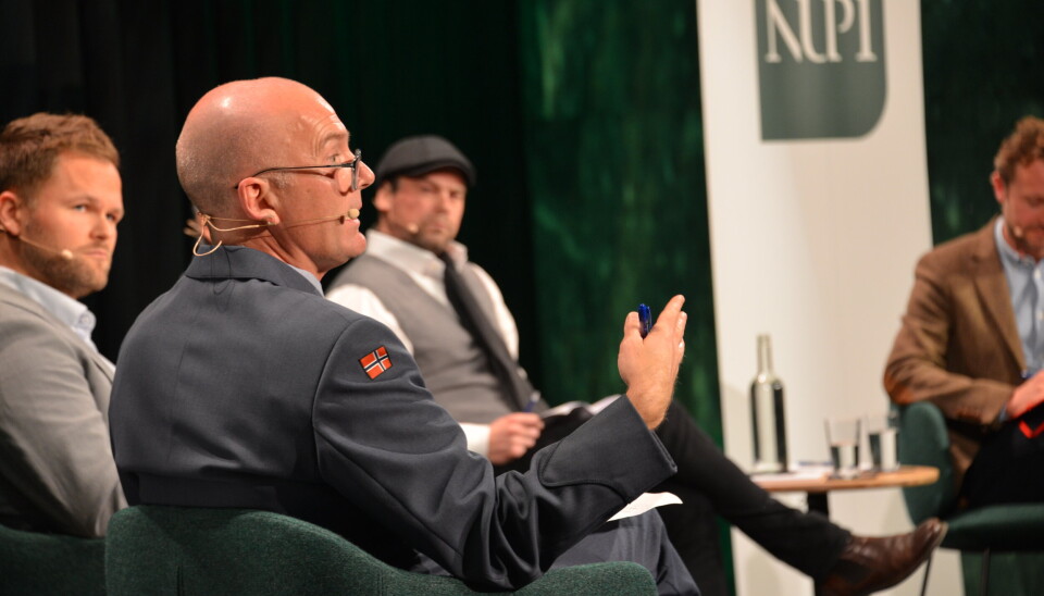 AVSKREKKING: Dag Henriksen snakker om nordisk militært samarbeid på NUPI-seminar i Oslo 18. oktober 2022.