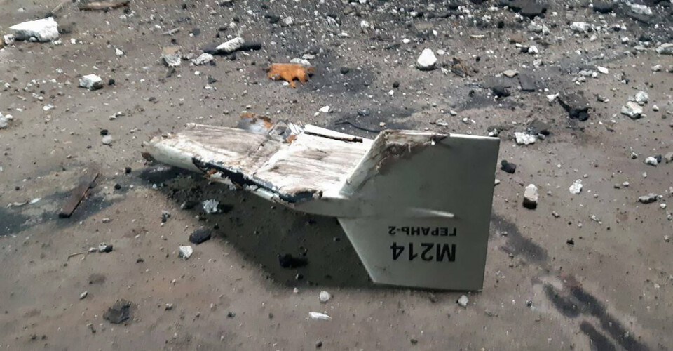 IRAN: Vrakrester etter det som ifølge ukrainske myndigheter mistenkes å være iranske droner. Russland advarer nå FN mot å granske angrep som skal være utført med iranskproduserte droner i Ukraina.