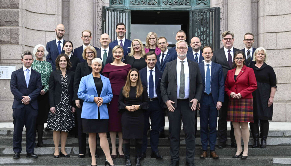 NY REGJERING: 18. oktober presenterte statsminister i Sverige, Ulf Kristensson, sin nye regjering.