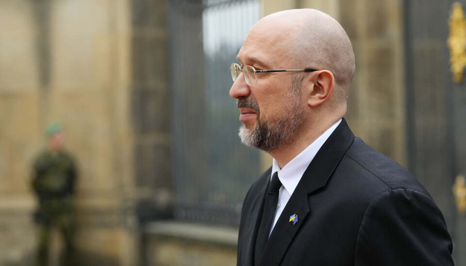 BER OM HJELP: Ukrainas statsminister Denys Sjmyhal 6. oktober 2022.