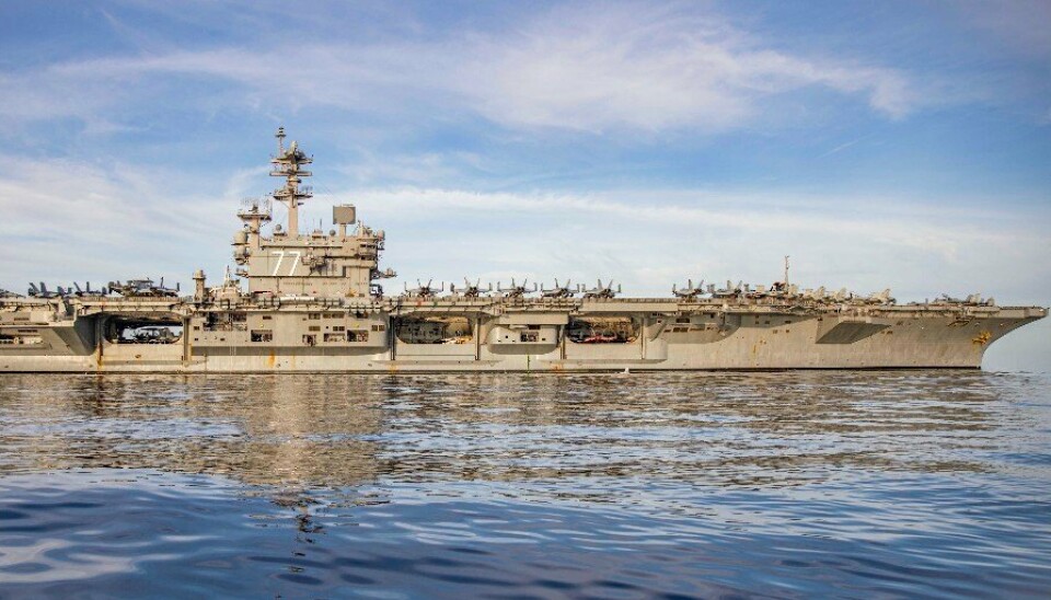 AMERIKANSK HANGARSKIP: USS George W.H. Bush i Napoli i oktober 2022.