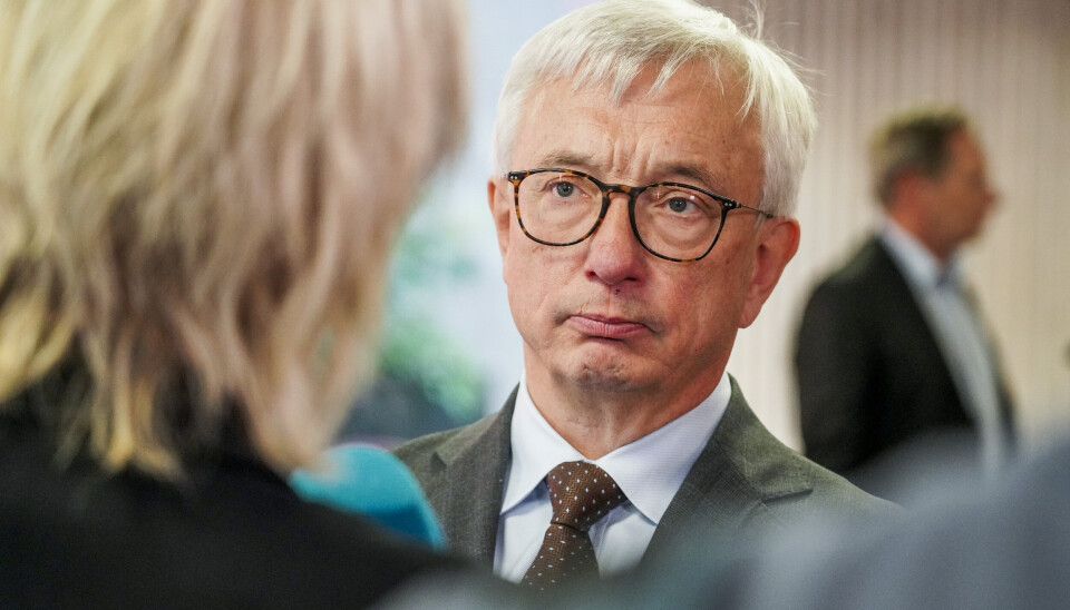 KRITIKK: Riksrevisor Karl Eirik Schjøtt-Pedersen la frem Riksrevisjonens nyeste undersøkelse av oppfølgingsarbeidet rundt fregattene. Dette bildet er fra en tidligere anledning.