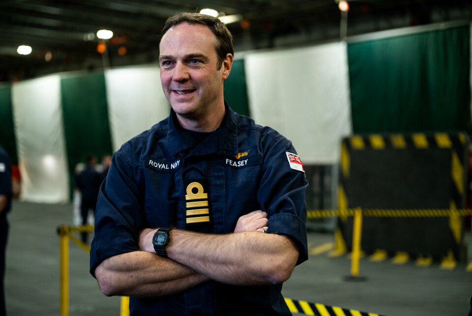 NORGESVENN: Kommandør Ian Feasey på HMS Queen Elizabeth i Oslo 21. november 2022.