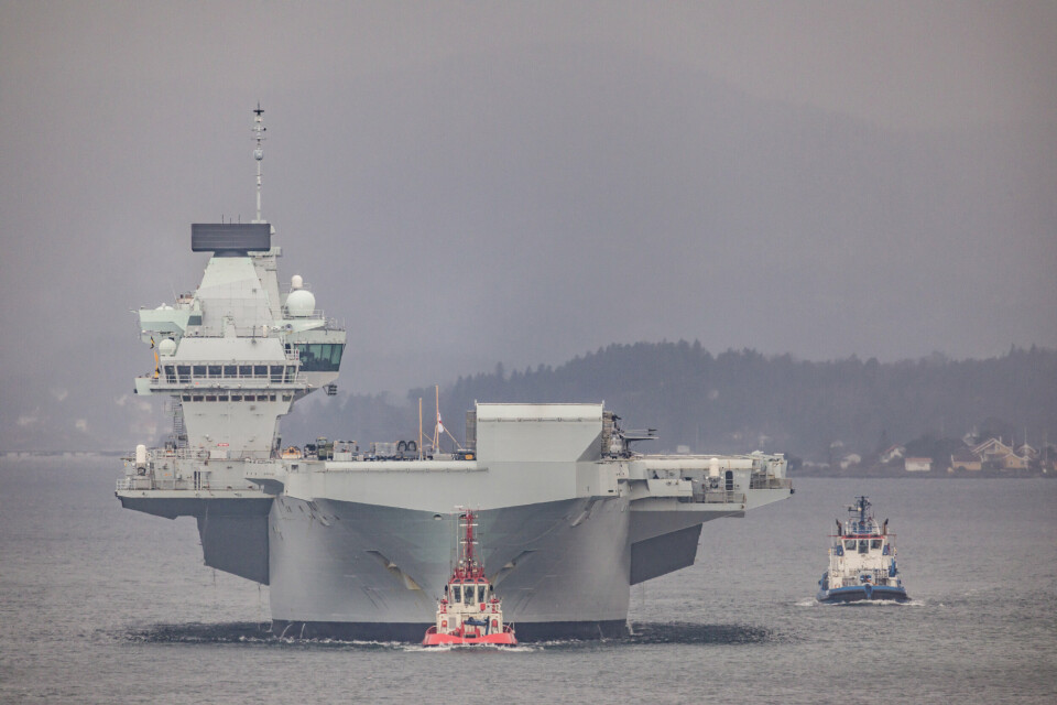 OSLOFJORDEN: HMS Queen Elizabeth besøker Norge for aller første gang. Anledningen er en britisk militæroperasjon i Nord-Atlanteren.