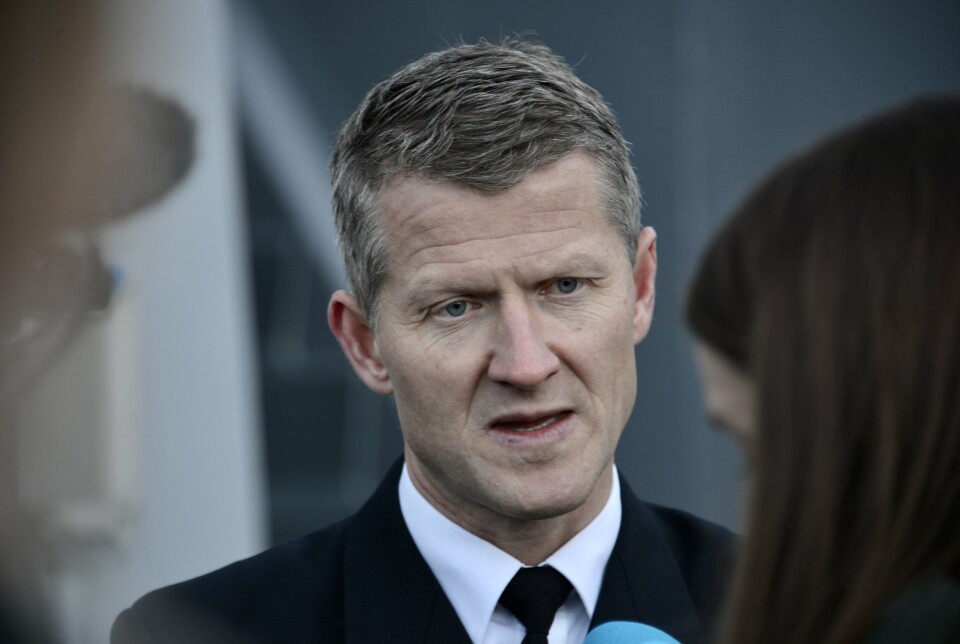 Kystvaktsjef Oliver Berdal om bord på KV Jan Mayen 16. november 2022.