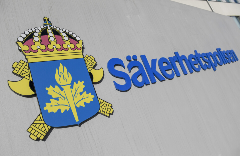 ETTERRETNING: Säpo sier to personer er pågrepet for blant annet ulovlig etterretningsvirksomhet mot Sverige og medvirkning til dette.