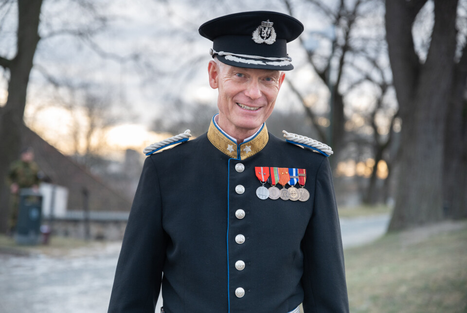 FFT-SJEF: Brigader Arne Opperud er sjef for Forsvarets fellestjenester. Her er han avbildet i forbindelse med salutt for prinsesse Ingrid Alexandra.