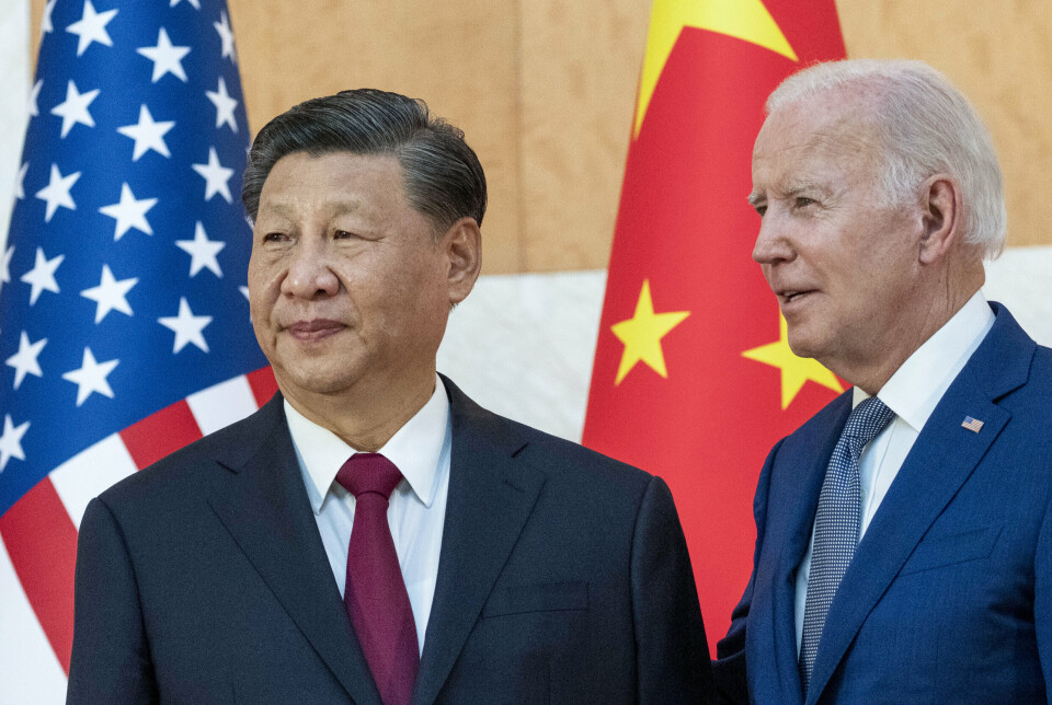 PRESIDENTER: Kinas president Xi Jinping og den amerikanske presidenten Joe Biden sammen på G20-møte i november i år.