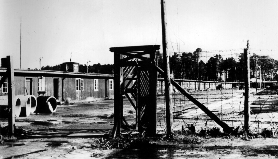 STUTTHOF: Dette udaterte bildet fra 1945 viser Stutthof konsentrasjonsleir i Sztutowo i Polen.
