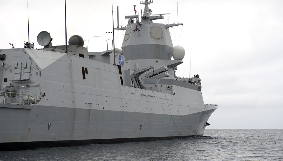 FREGATT: KNM Thor Heyerdahl avbildet ved Haakonsvern i 2019.