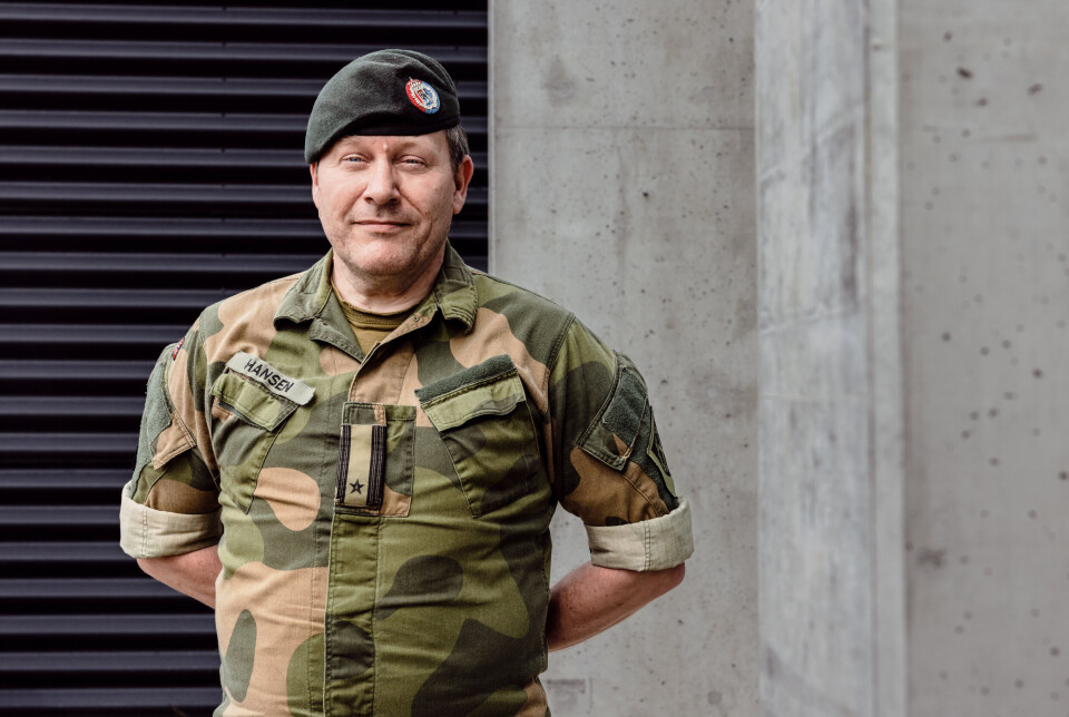 VIL HA FORTGANG: Hovedvernombud i Hæren, Thomas Norman Hansen, mener utbyggingene på Terningmoen skal gå fortere.