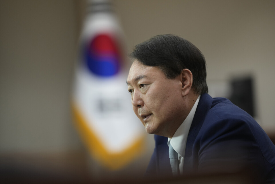UTTALELSE: Sør-Koreas president Yoon Suk Yeol sier freden på Koreahalvøya bare kan opprettholdes gjennom styrke.