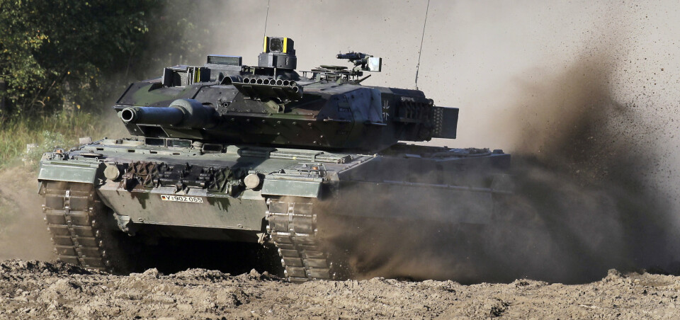 STRIDSVOGN: En tysk Leopard 2 stridsvogn under en demonstrasjon i Tyskland i 2011. Leopard 2 er en av flere aktuelle stridsvogner som kan bli levert til Ukraina.
