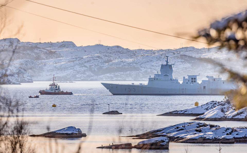 FORLISTE : Fregatten KNM Helge Ingstad endte sine dager på Hanøytangen på Askøy utenfor Bergen. Der ble det som var igjen av skroget destruert.