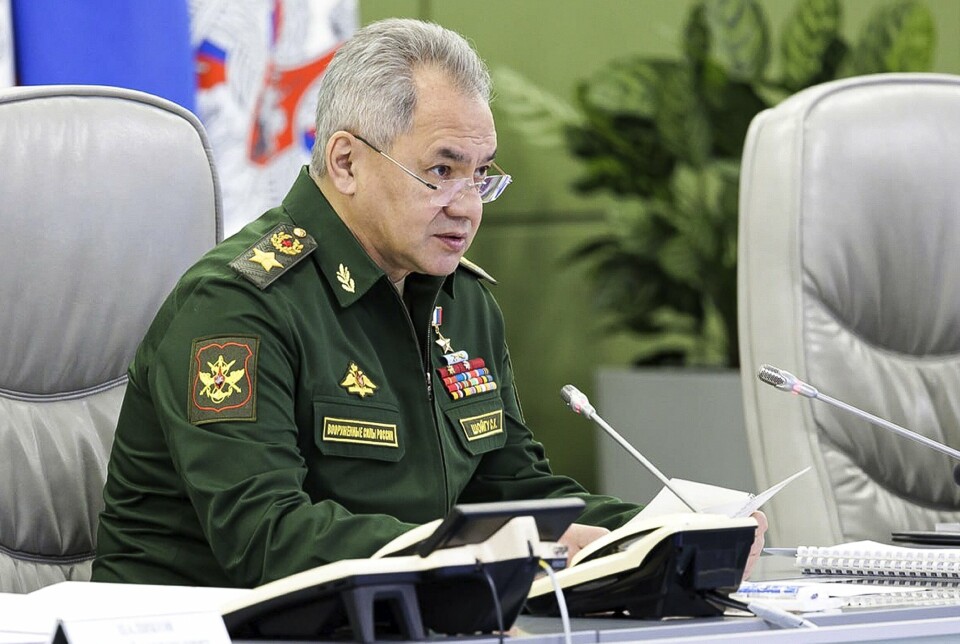 FORSVARSMINISTER: Russlands forsvarsminister Sergej Sjojgu. Arkivfoto: Det russiske forsvarsdepartementet via AP / NTB
